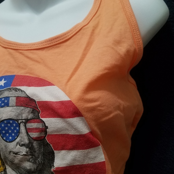 New Large Piper Lou Ben Drankin' Franklin Tank Tag Sz XL - Picture 4 of 5